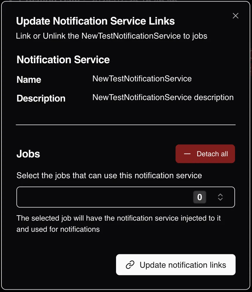 attaching notification service